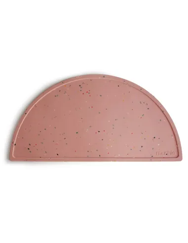 Mushie Siliconen placemat - Confetti Pink Powder