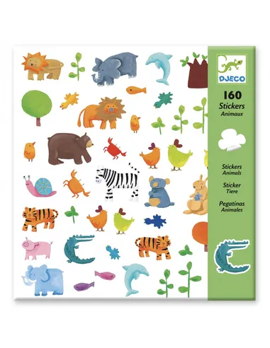 Djeco Stickers Dieren (160 stuks)