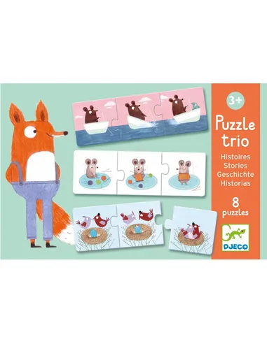 Djeco Puzzel - Trio kleine verhaaltjes (8 puzzeltjes)