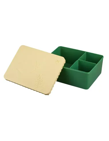 Blafre Lunchbox Zeeleven beige + donkergroen 3 compartimenten