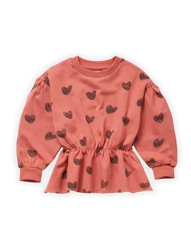 Sproet & Sprout Sweatshirt peplum heart print
